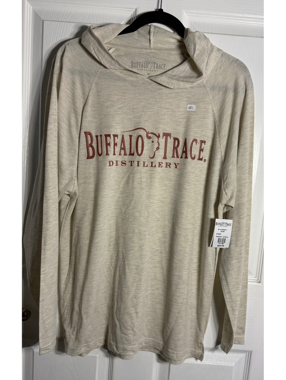 Buffalo Trace Distillery Womens Medium Oatmeal Hoodie T-Shirt